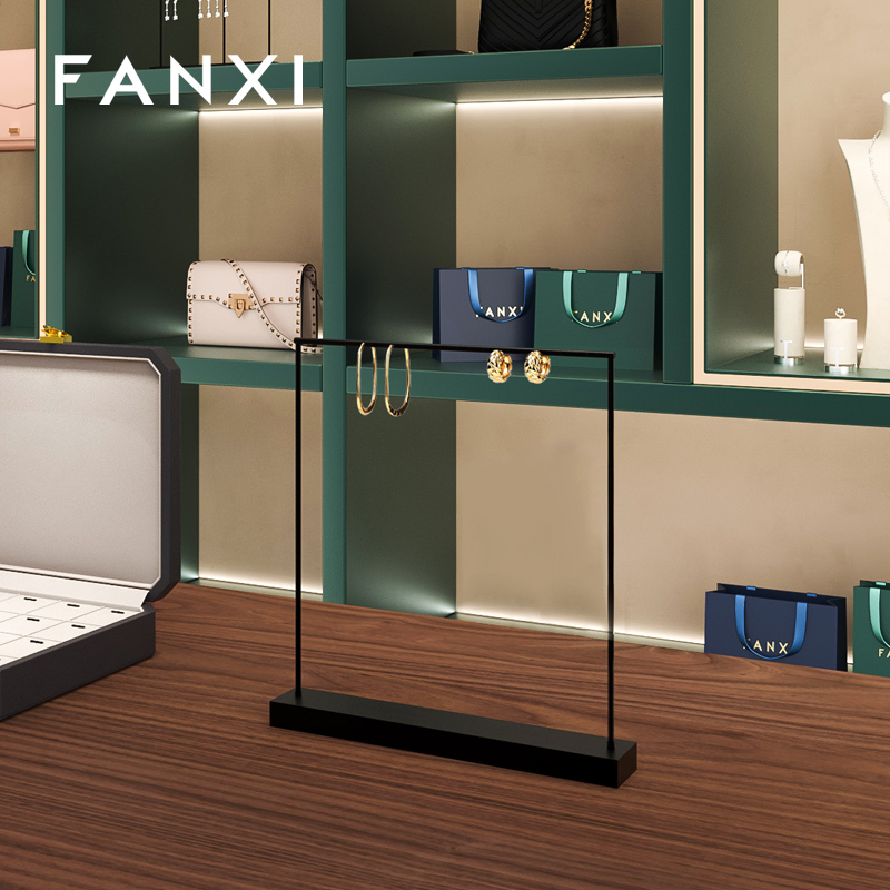 FANXI wholesale Black metal luxury jewelry display stand