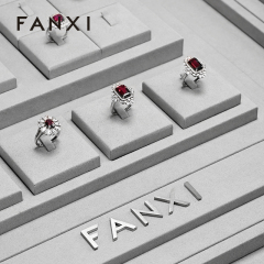 FANXI fashion grey Microfiber custom jewelry display