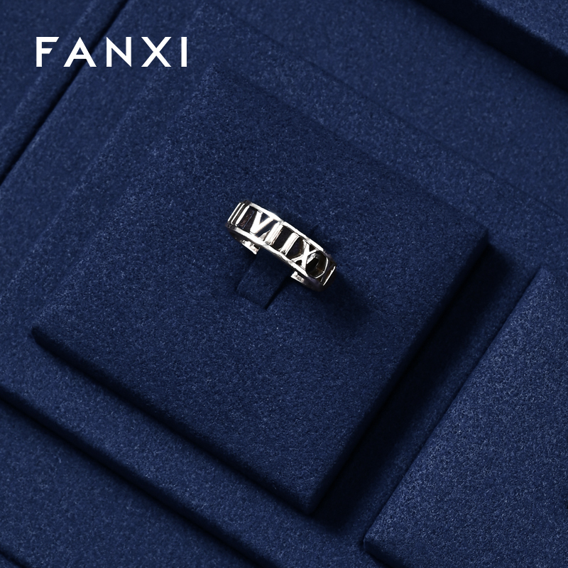 FANXI factory Blue Microfiber Jewelry display set series