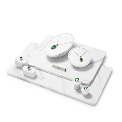 FANXI hot sale white leather luxury jewelry display set