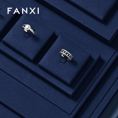 FANXI factory Blue Microfiber Jewelry display set series