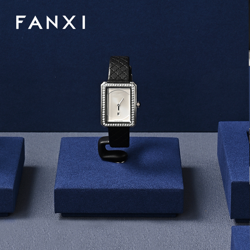 FANXI hot sale Blue Microfiber luxury Jewelry display tray