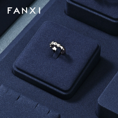 FANXI high quality Blue Microfiber luxurious jewelry display