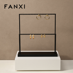 FANXI wholesale Black metal luxury jewelry display stand