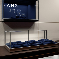 FANXI factory Blue Microfiber Jewelry display set series