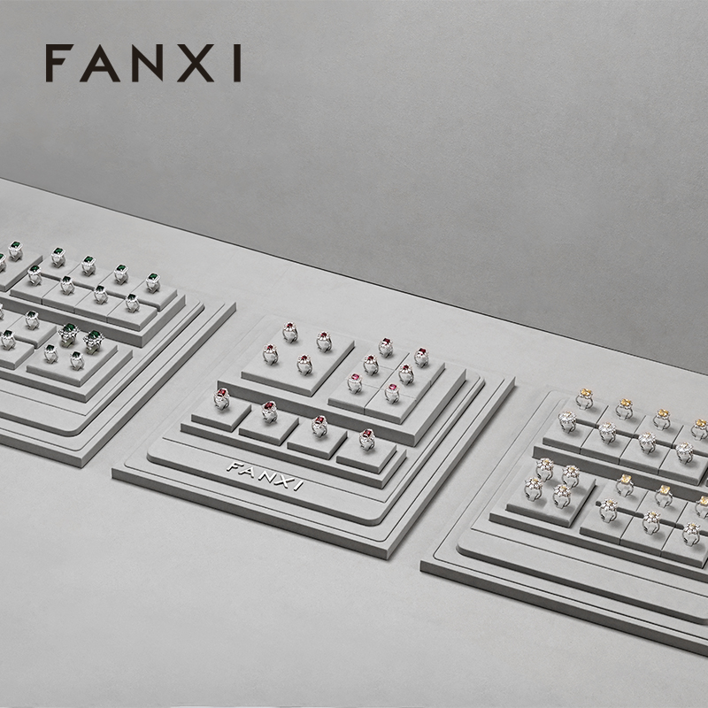 FANXI fashion grey Microfiber custom jewelry display