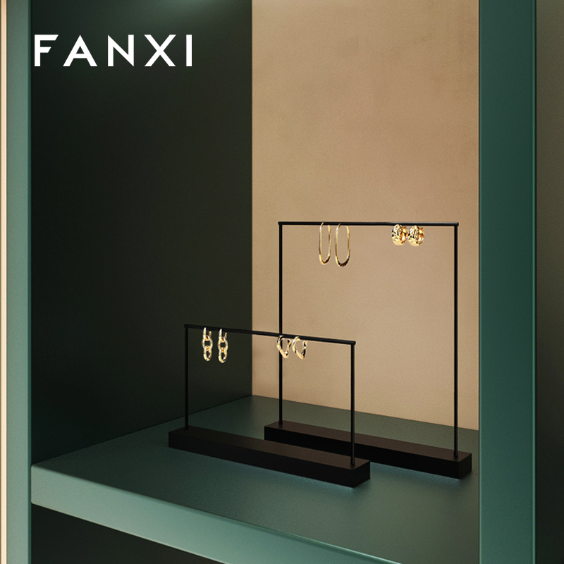 FANXI wholesale Black metal luxury jewelry display stand