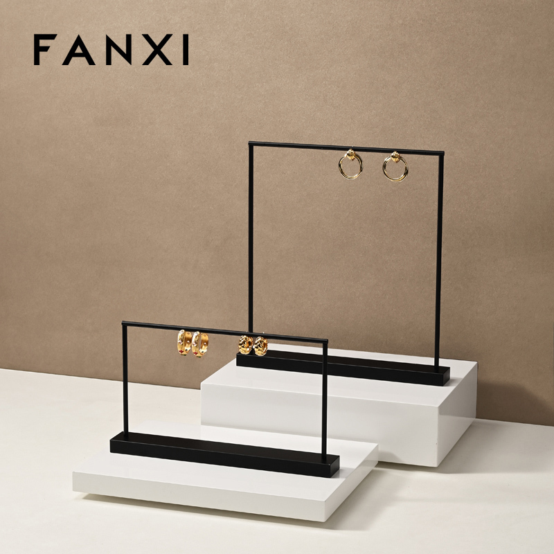 FANXI wholesale Black metal luxury jewelry display stand