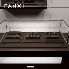 FANXI luxury Brown Microfiber jewellery ring display