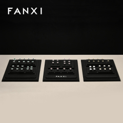 FANXI wholesale Black Microfiber jewellery ring display