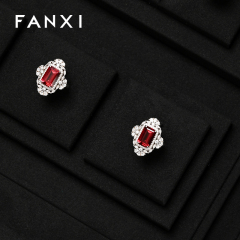 FANXI wholesale Black Microfiber jewellery ring display