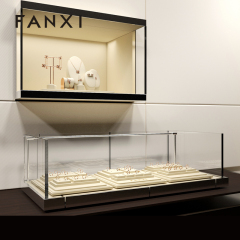 FANXI custom Beige Microfiber jewellery ring display