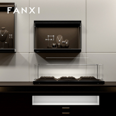 FANXI luxury Brown Microfiber jewellery ring display
