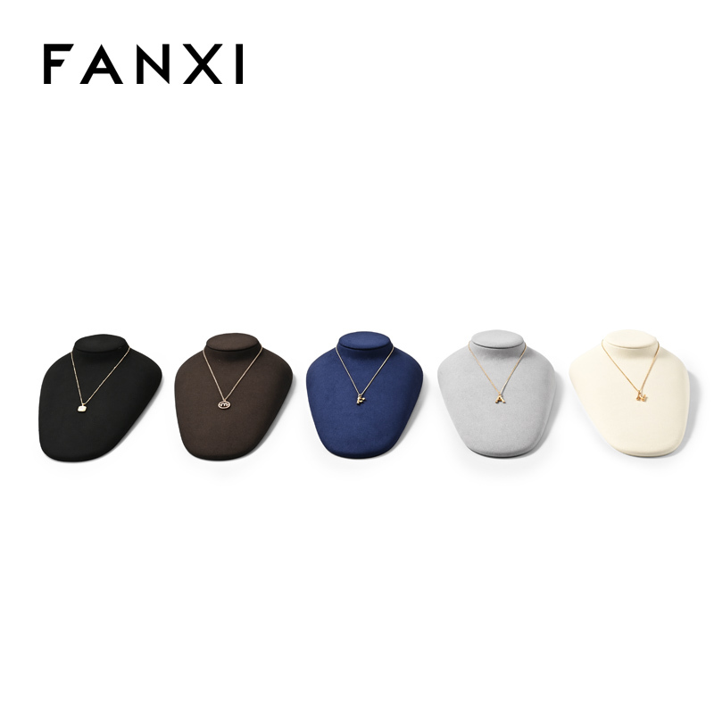 FANXI custom white Microfiber mannequin jewelry display