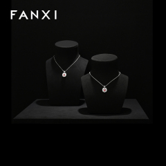 FANXI wholesale beige Microfiber jewelry display busts