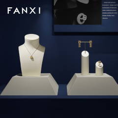 FANXI wholesale beige Microfiber jewelry display busts
