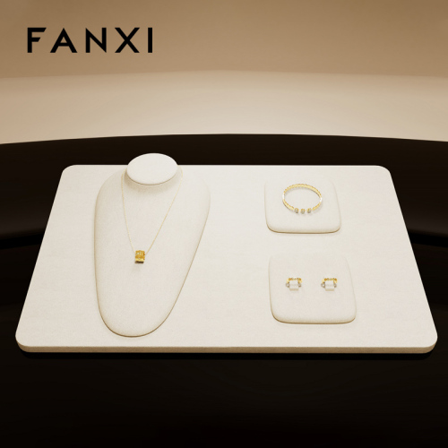 FANXI custom white Microfiber mannequin jewelry display