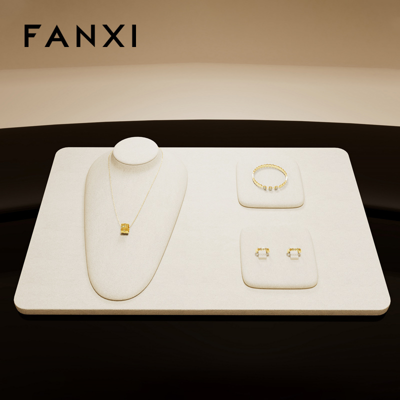 FANXI custom white Microfiber mannequin jewelry display