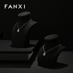FANXI wholesale beige Microfiber jewelry display busts