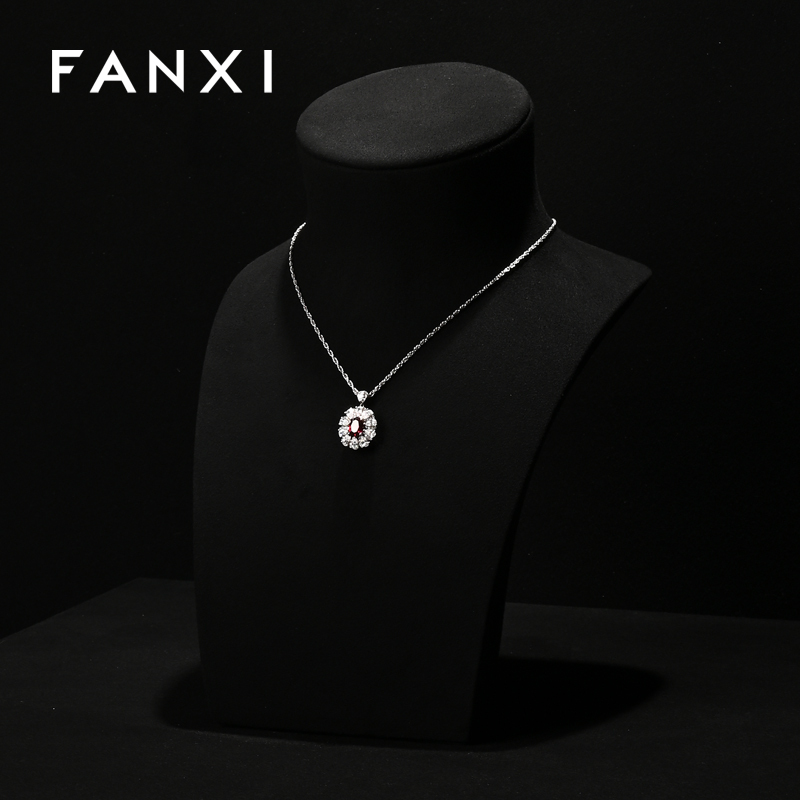 FANXI wholesale beige Microfiber jewelry display busts