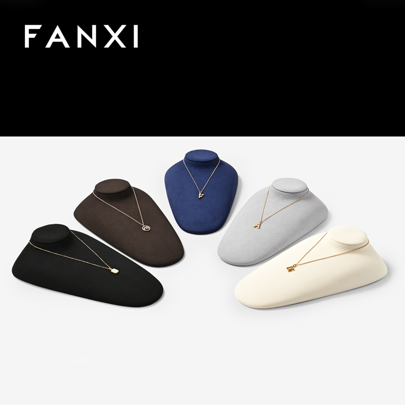 FANXI custom white Microfiber mannequin jewelry display