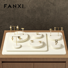 FANXI high end Beige Microfiber Jewelry display set