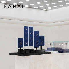 FANXI fashion Blue and Black Baking paint jewelry holder