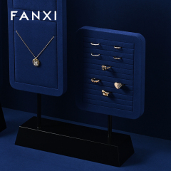 FANXI fashion Blue and Black Baking paint jewelry holder