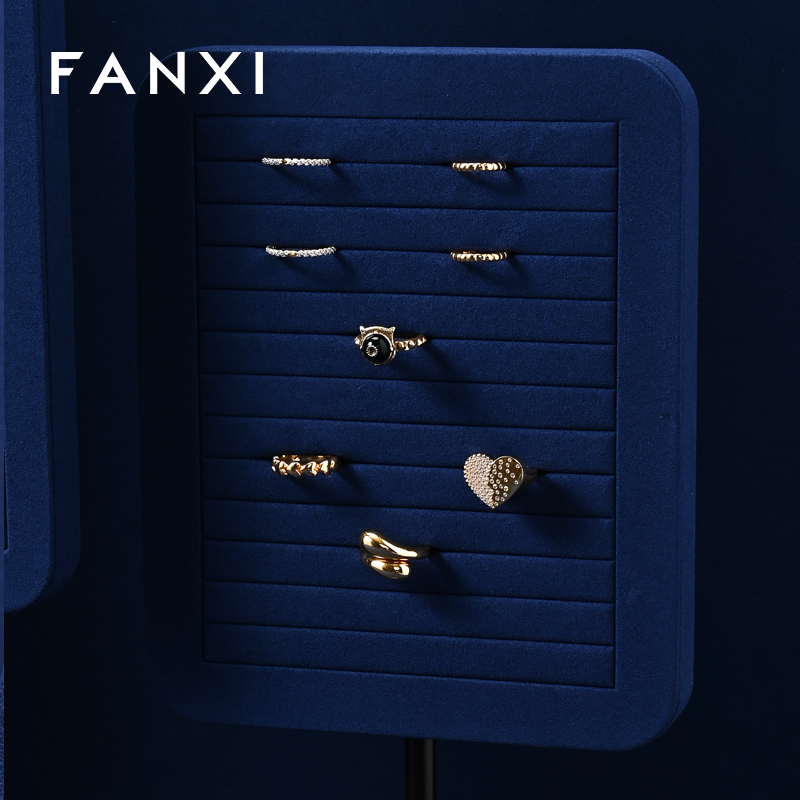 FANXI fashion Blue and Black Baking paint jewelry holder