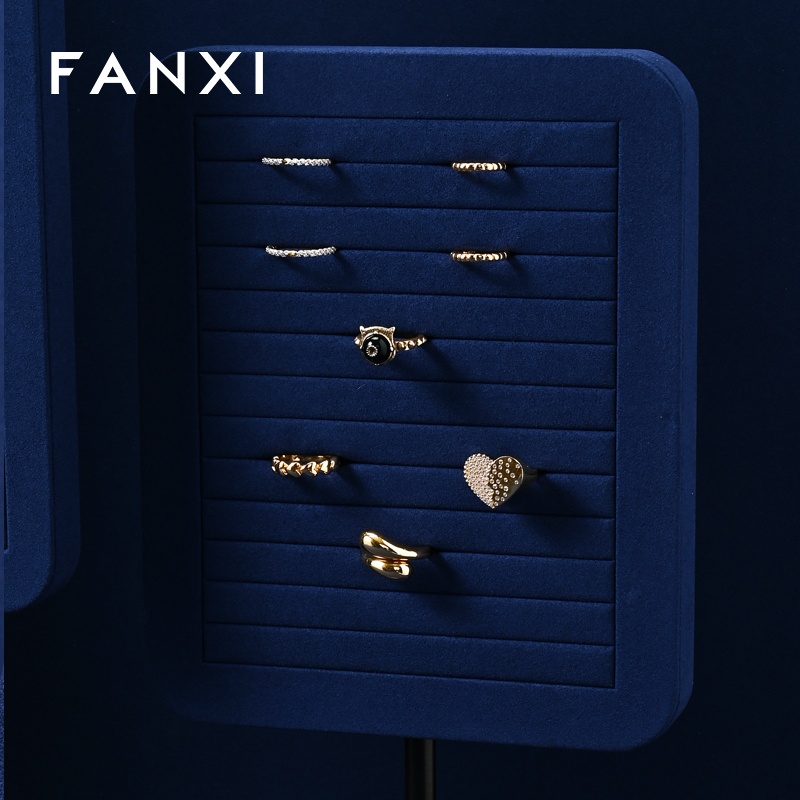 FANXI fashion Blue and Black Baking paint jewelry holder