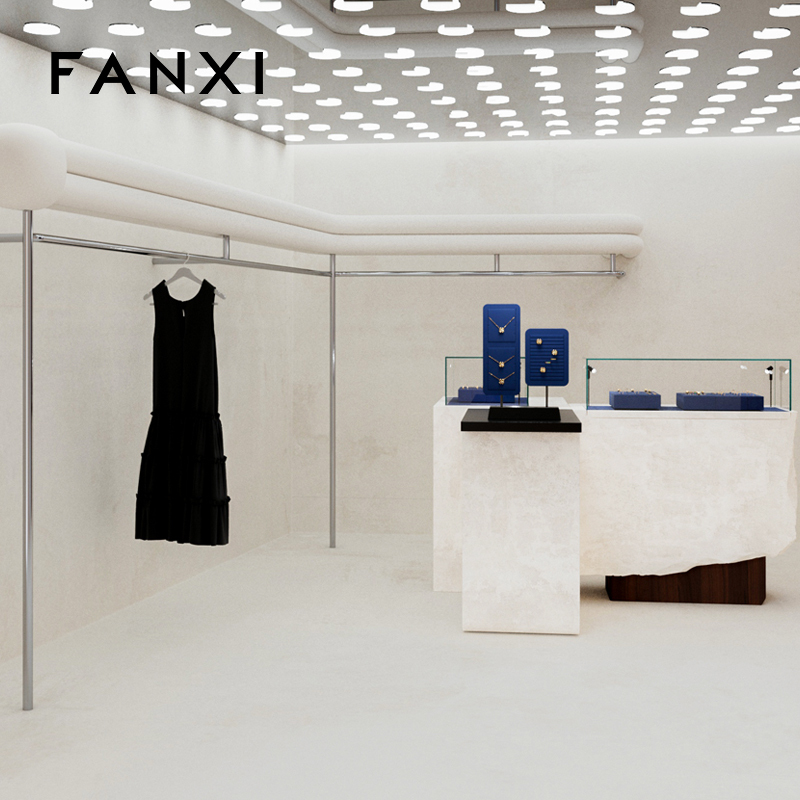 FANXI fashion Blue and Black Baking paint jewelry holder