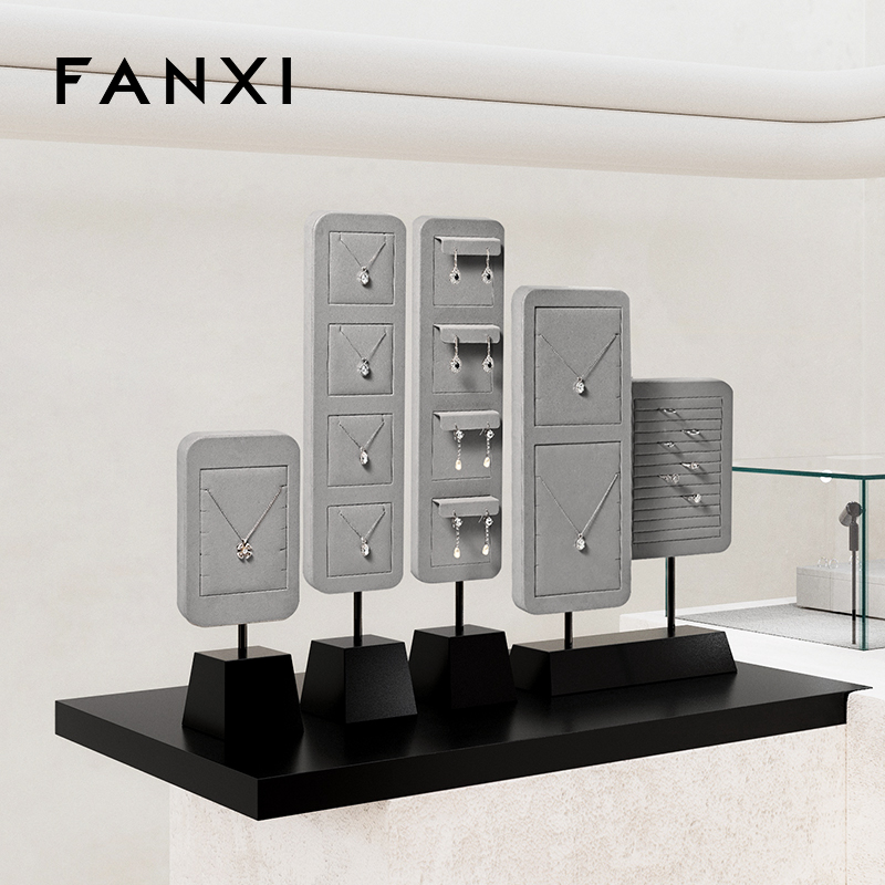 FANXI high quality Black Baking paint jewelry stand