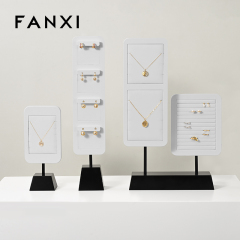 FANXI high quality Black and White leather Jewelry display stand