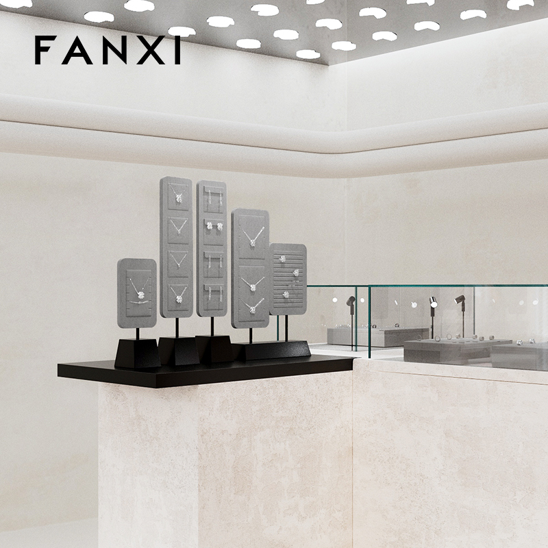 FANXI high quality Black Baking paint jewelry stand
