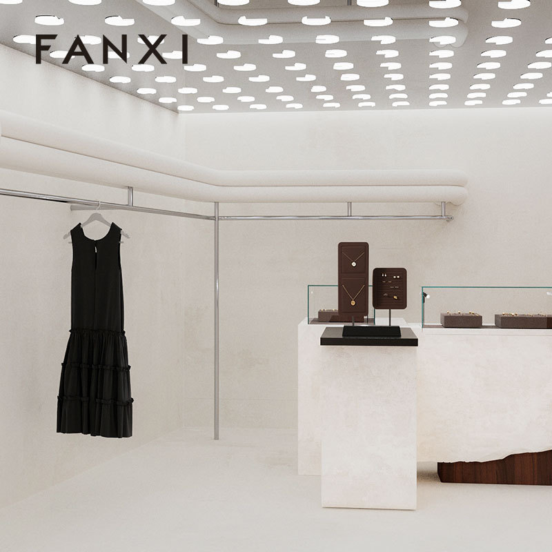 FANXI wholesale Superfiber and Metal jewelry stand