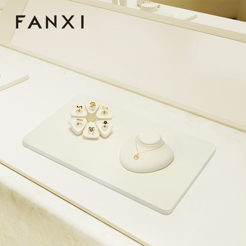 FANXI high quality white Microfiber mannequin jewelry display