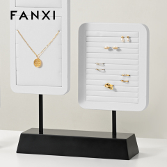 FANXI high quality Black and White leather Jewelry display stand