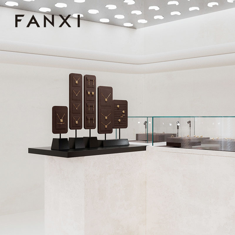 FANXI wholesale Superfiber and Metal jewelry stand