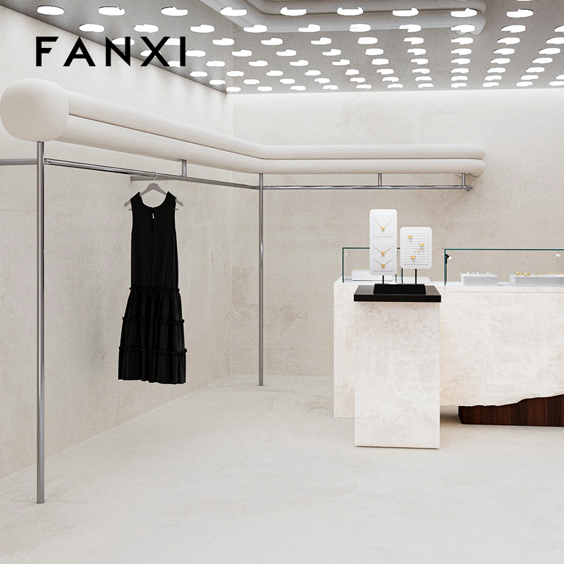 FANXI high quality Black and White leather Jewelry display stand