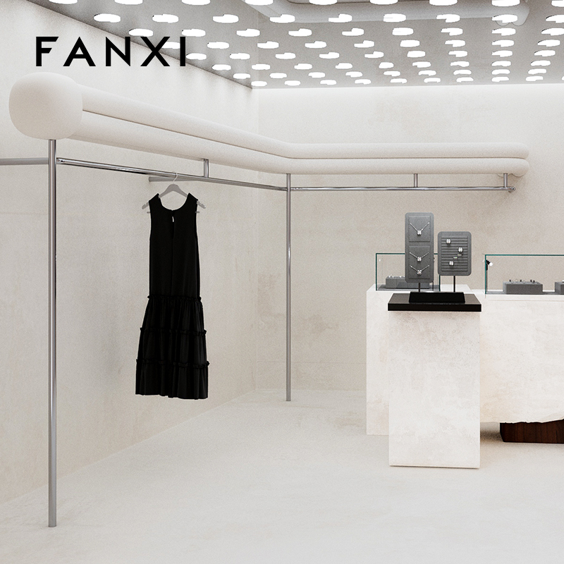 FANXI hot sale Dark grey Baking paint Jewelry display stand