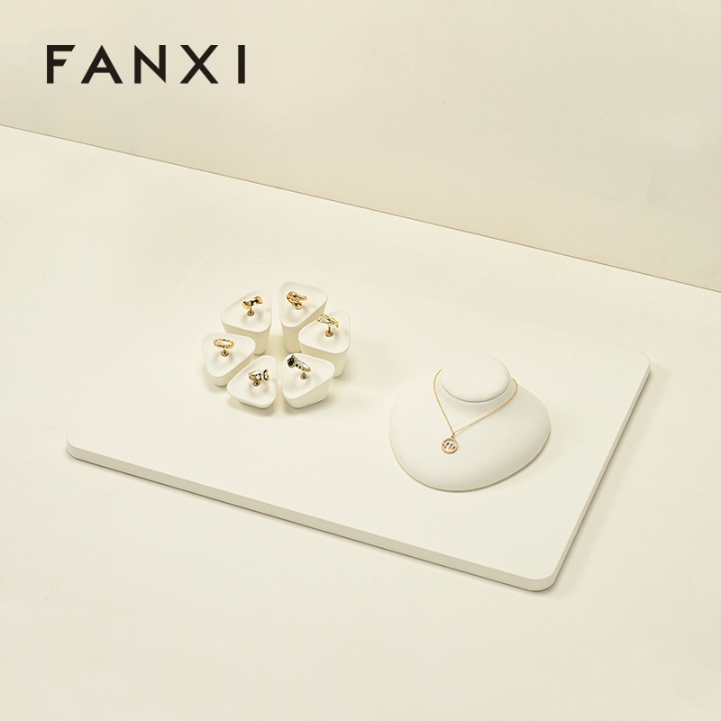 FANXI high quality white Microfiber mannequin jewelry display