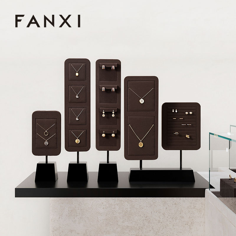 FANXI wholesale Superfiber and Metal jewelry stand