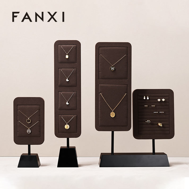 FANXI wholesale Superfiber and Metal jewelry stand