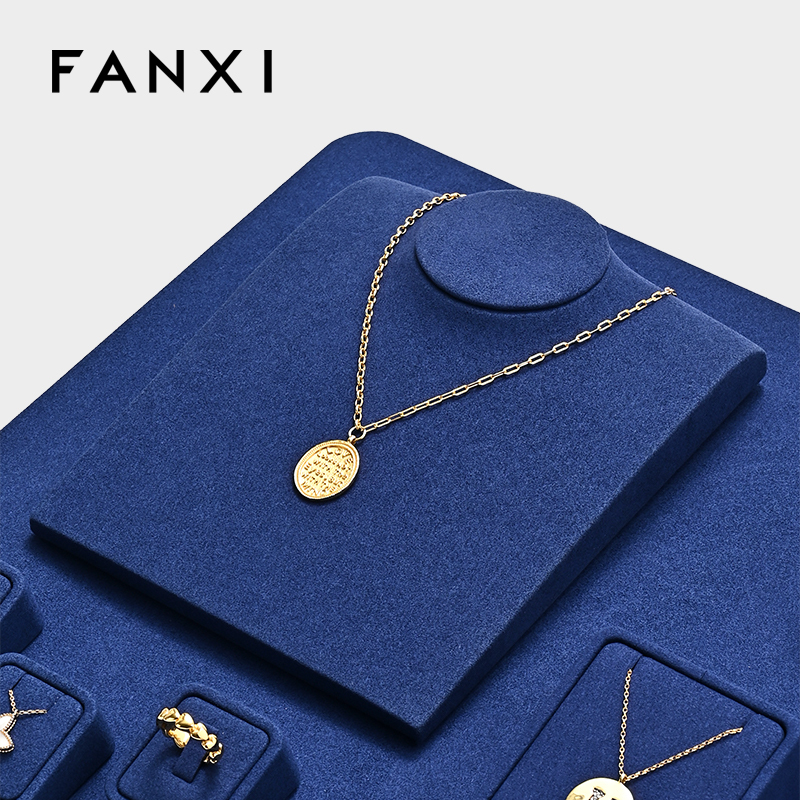 FANXI Multiple colors available Microfiber Jewelry portrait stand