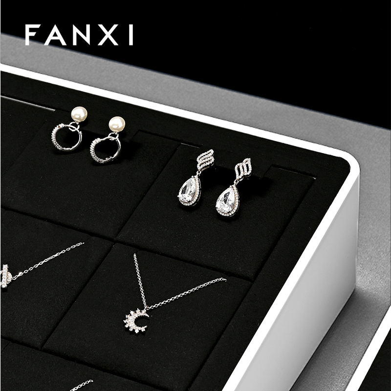 FANXI high end Baking paint Black Jewelry display set series