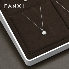 FANXI luxury coffee MDF Baking paint jewelry display