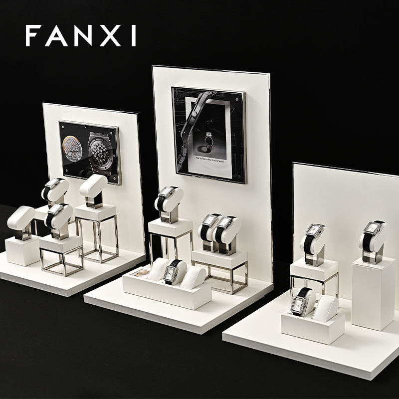 FANXI hot sale Mirror silver leather Metal watch packaging