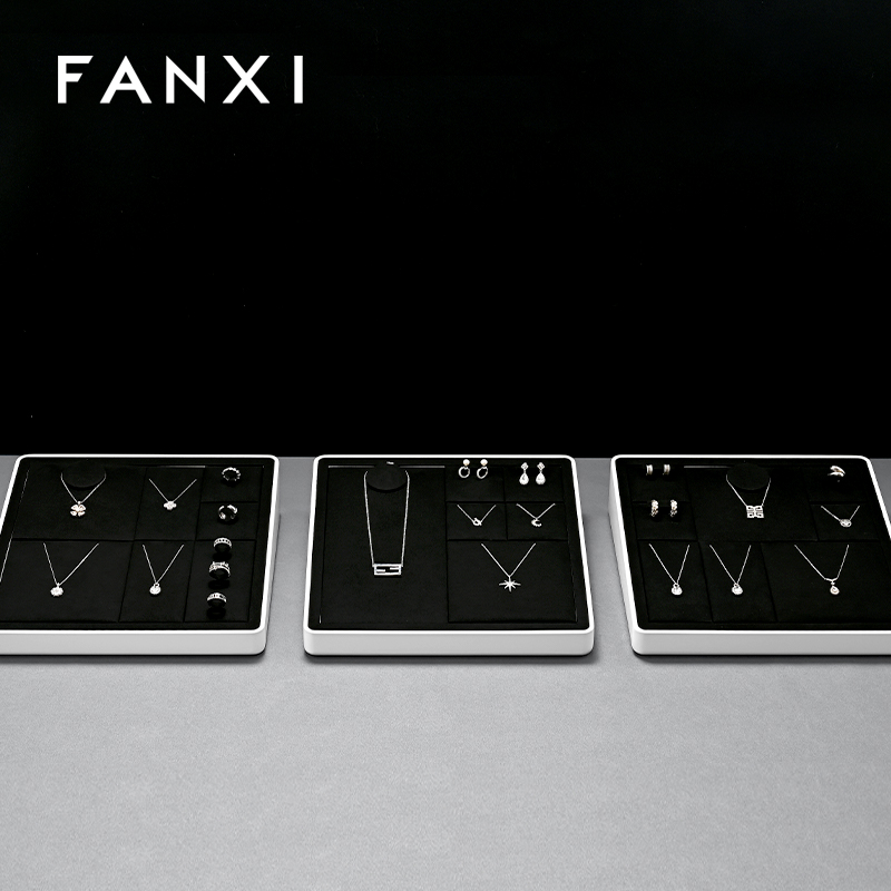 FANXI high end Baking paint Black Jewelry display set series