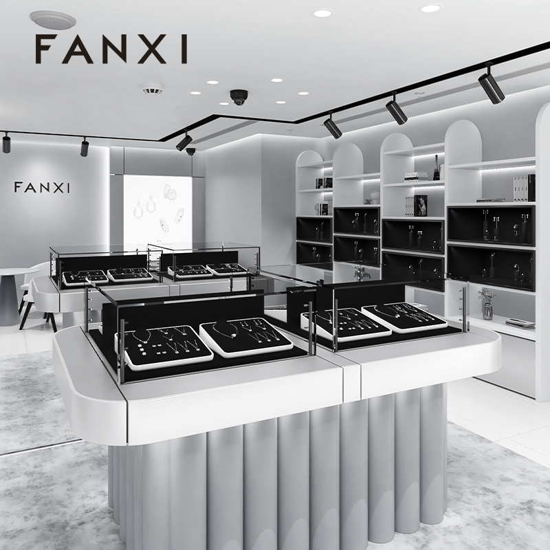 FANXI high end Baking paint Black Jewelry display set series
