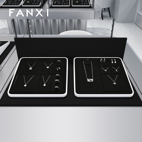 FANXI high end Baking paint Black Jewelry display set series